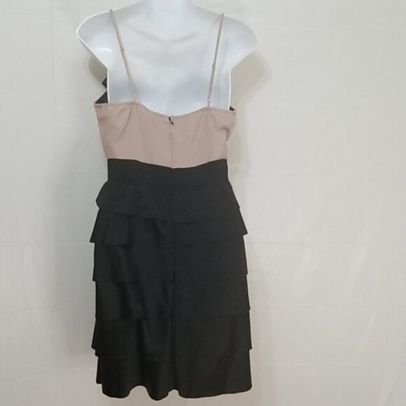 Esley Dusty Rose & Black Ruffled Cocktail Dress - Picture 3 of 5